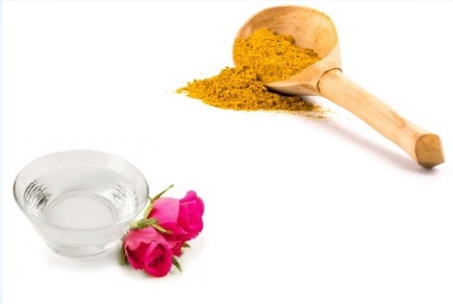 Turmeric and rose water